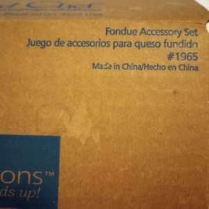 Pampered chef fondue accessory set